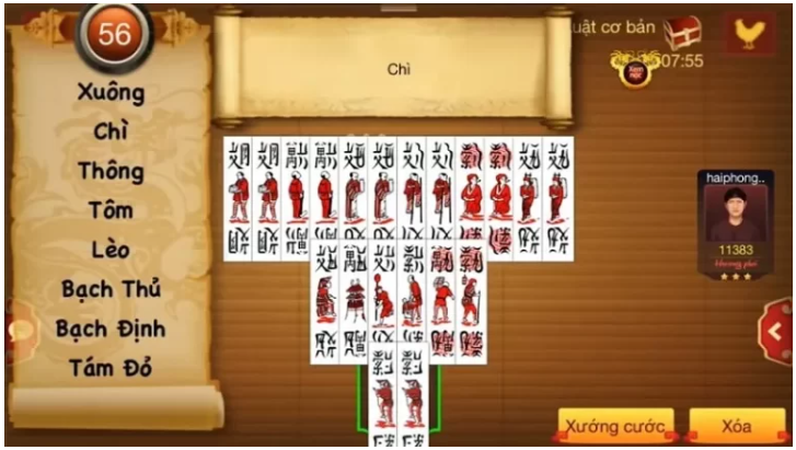 Tìm hiểu luật chơi game bài chắn online quân đội