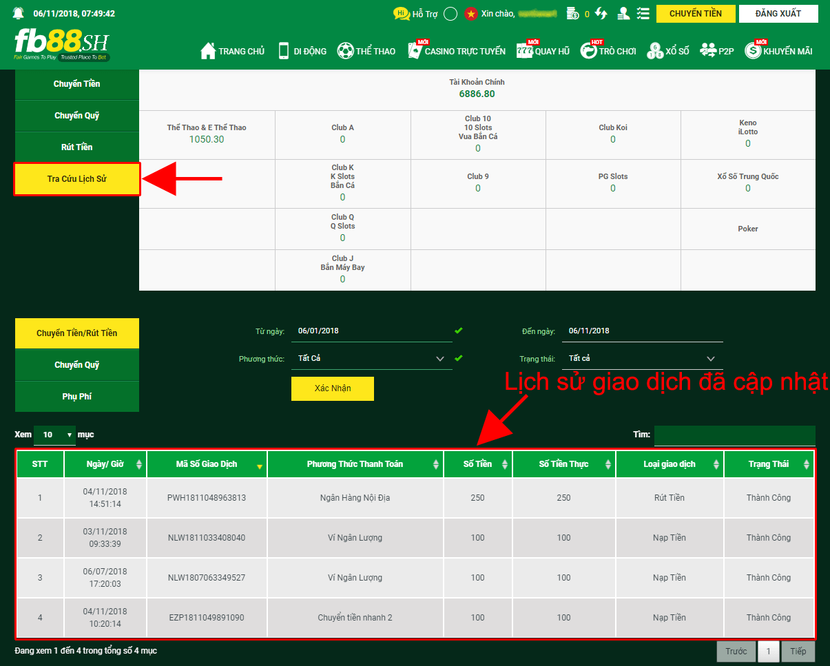Hướng dẫn rút tiền FB88 nhanh nhất